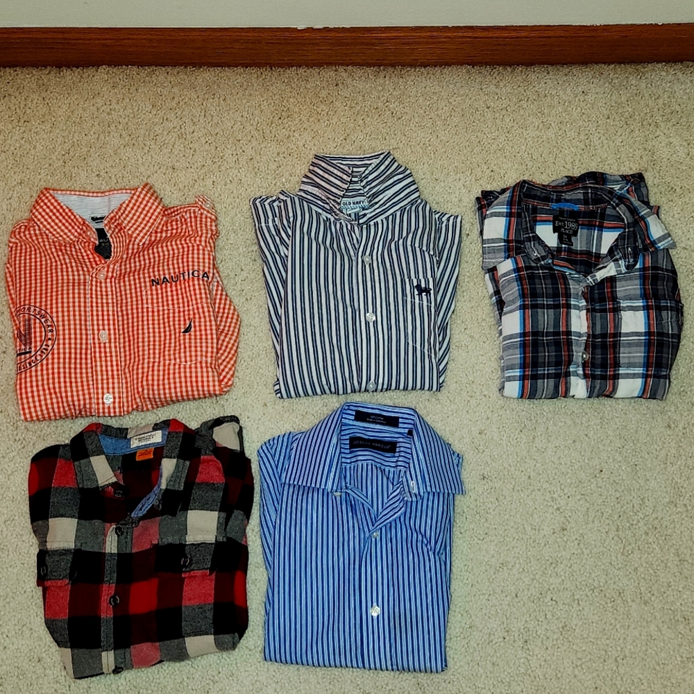 5 button-up shirts lot